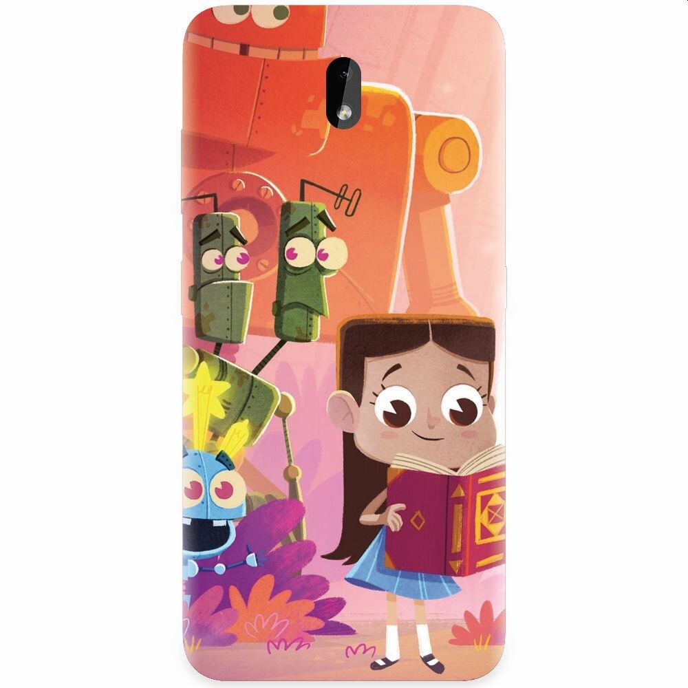 Husa silicon pentru Nokia 3.2, Children Kids Robots Illustration Colorful K
