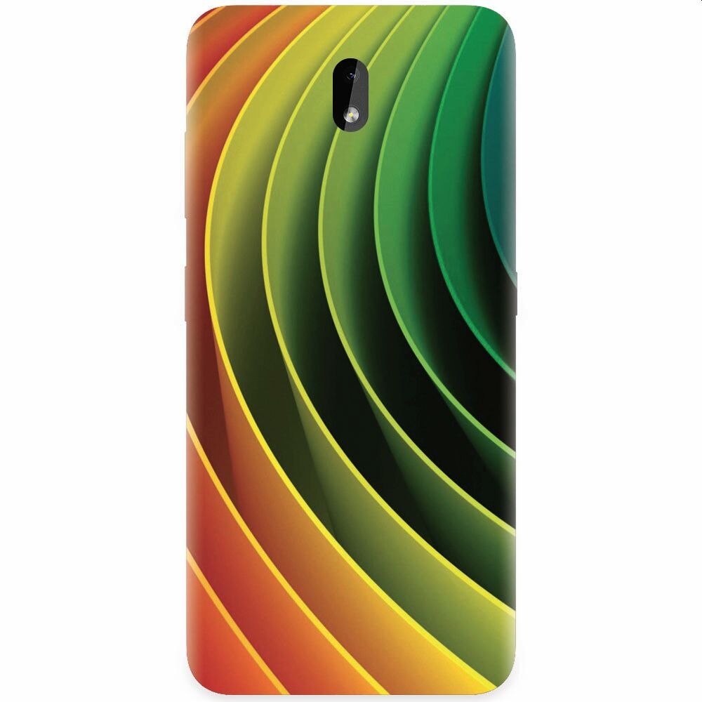 Husa silicon pentru Nokia 3.2, 3D Multicolor Abstract Lines