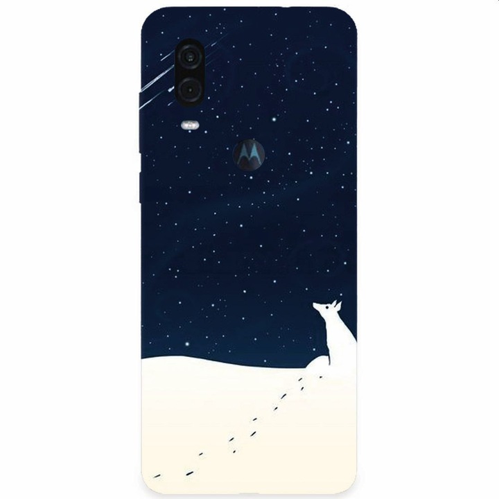 Силиконов калъф за Motorola One Vision, Winter Night