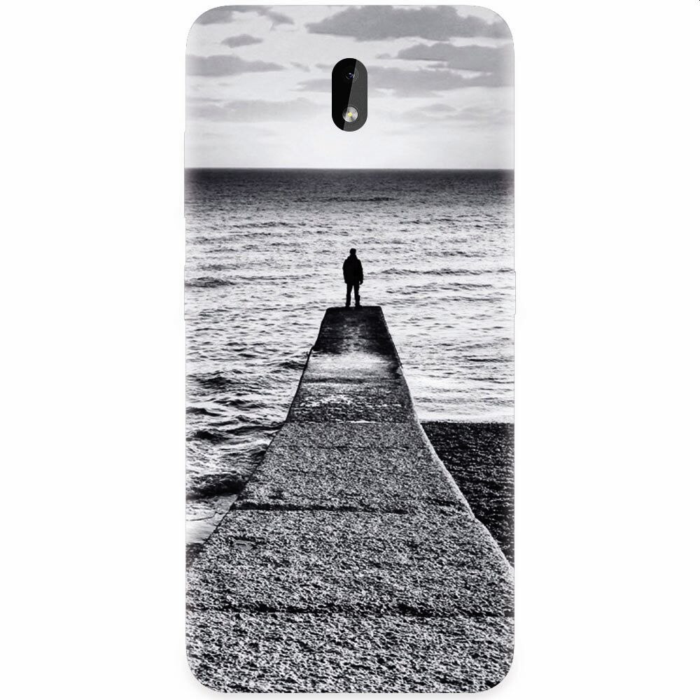 Husa silicon pentru Nokia 3.2, Abstract Dock Man Grey