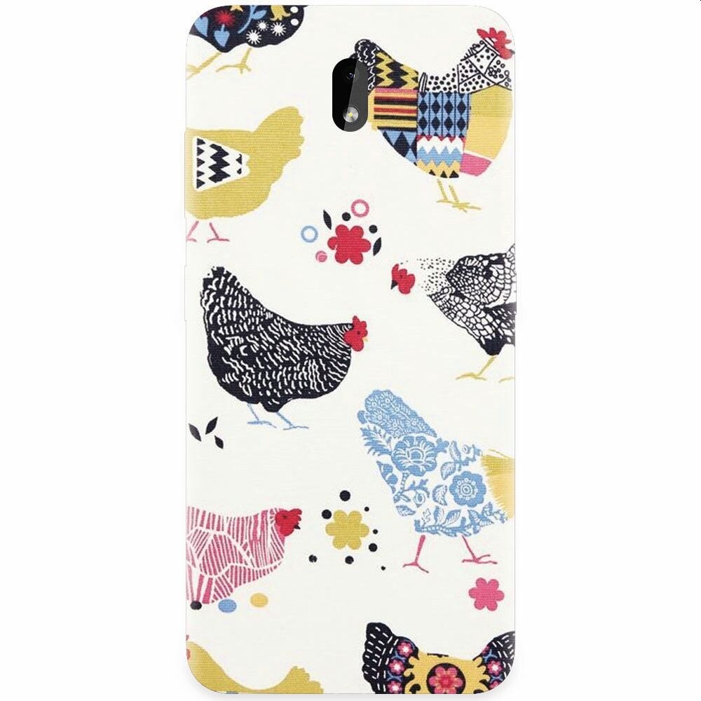 Husa silicon pentru Nokia 3.2, Chickens