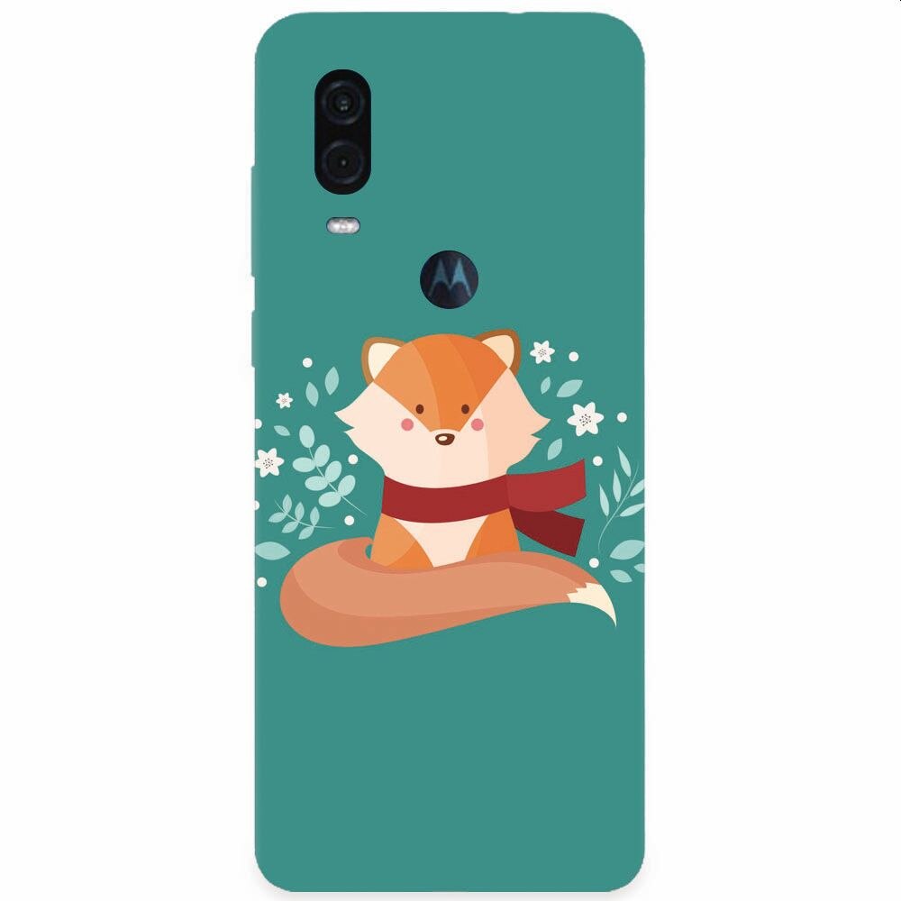 Husa silicon pentru Motorola One Vision, Winter Fox