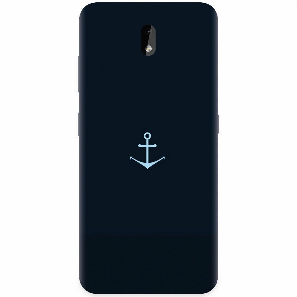 Husa silicon pentru Nokia 3.2, Blue Navy Anchor Illustration Flat