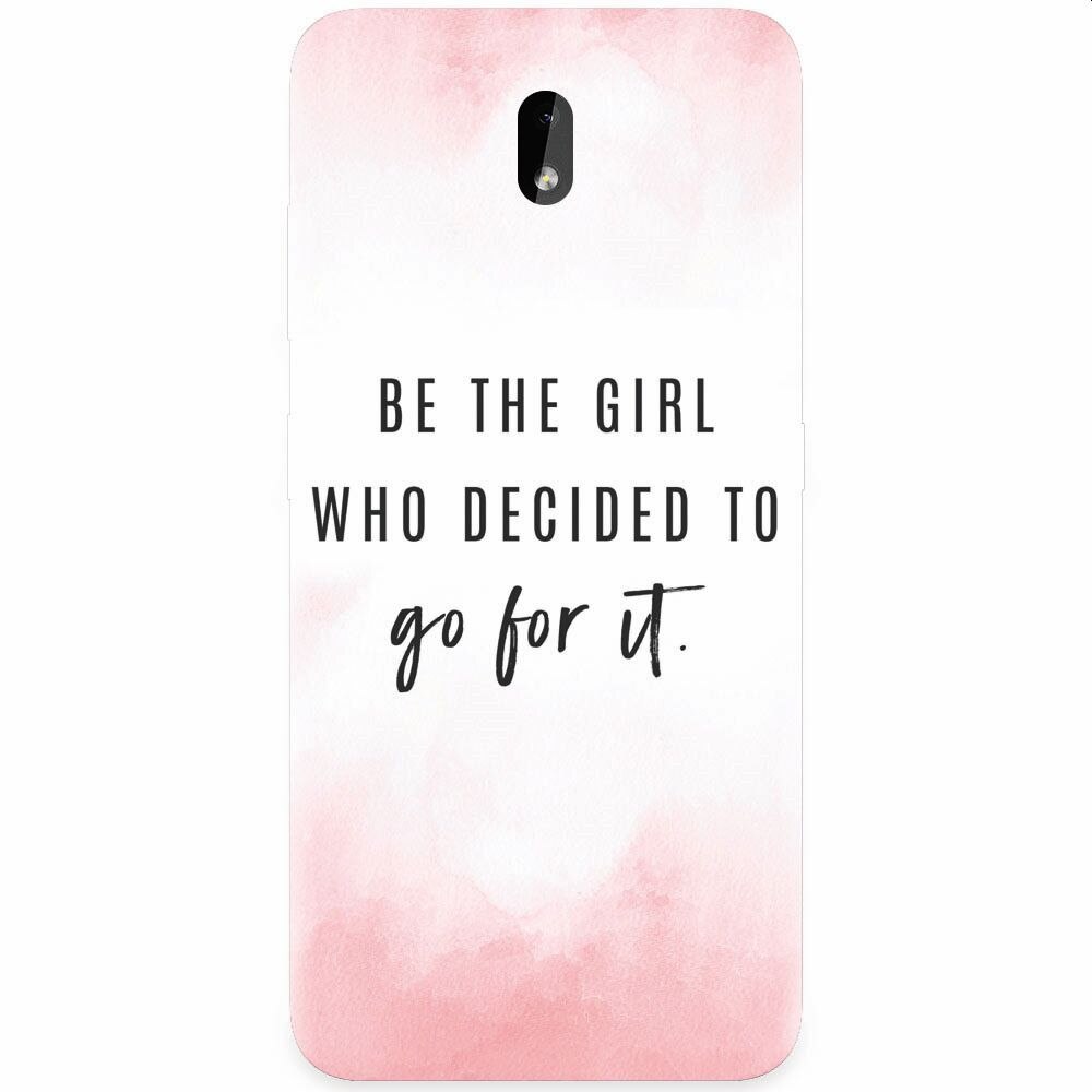 Husa silicon pentru Nokia 3.2, Quotes Pink