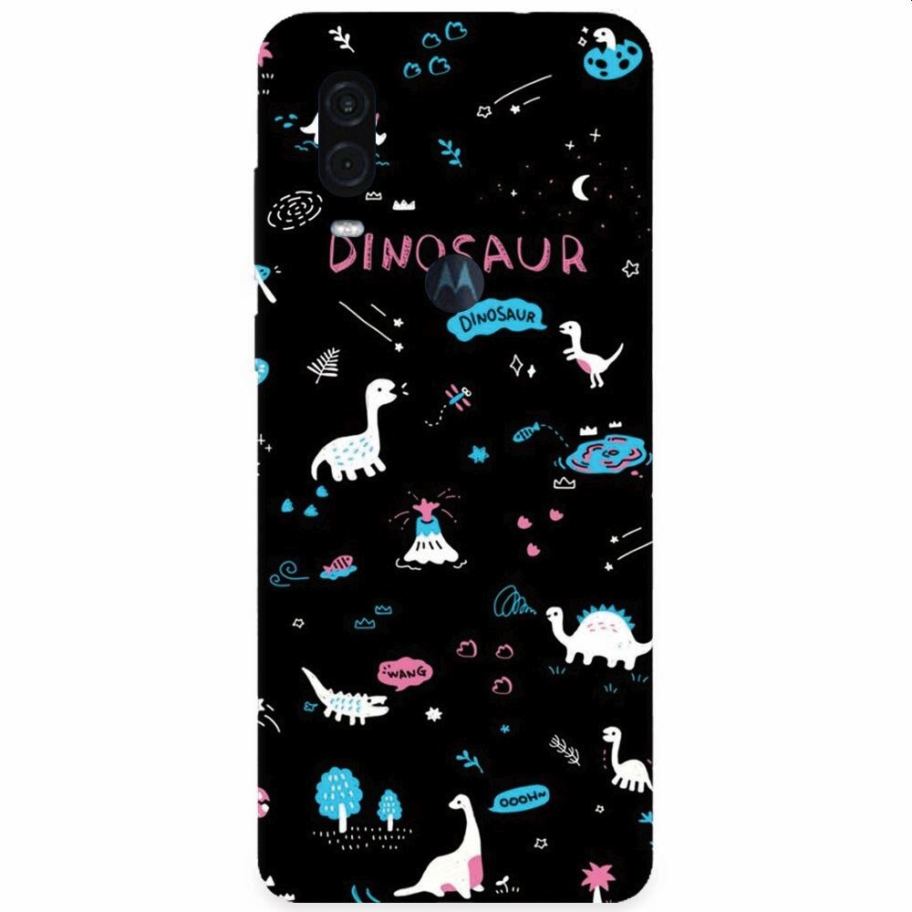 Husa silicon pentru Motorola One Vision, Dinosaur