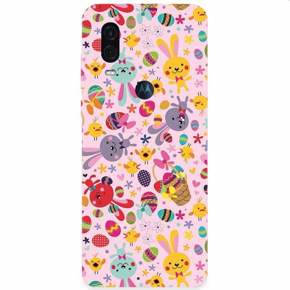 Husa silicon pentru Motorola One Vision, Fun Easter Egg