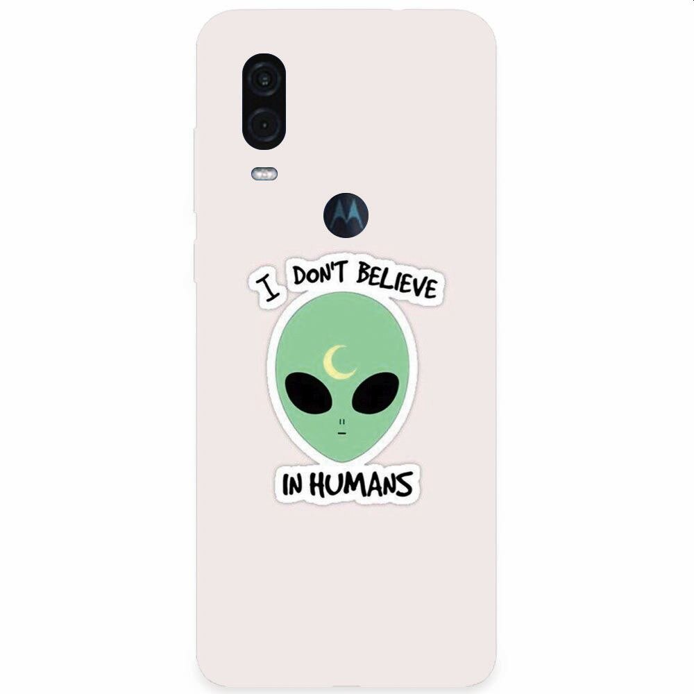 Husa silicon pentru Motorola One Vision, I Dont Believe In Humans