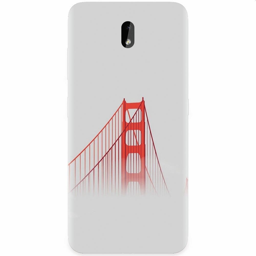 Husa silicon pentru Nokia 3.2, Red Bridge In Clouds