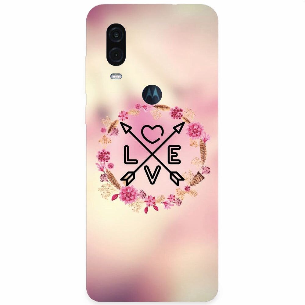 Husa silicon pentru Motorola One Vision, Love Arrow