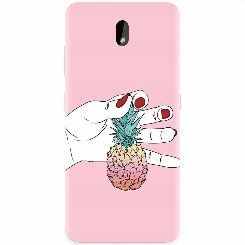 Husa silicon pentru Nokia 3.2, Rainbow Pinepple