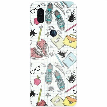 Husa silicon pentru Motorola One Vision, School Husa silicon pentru Motorola One Vision, School