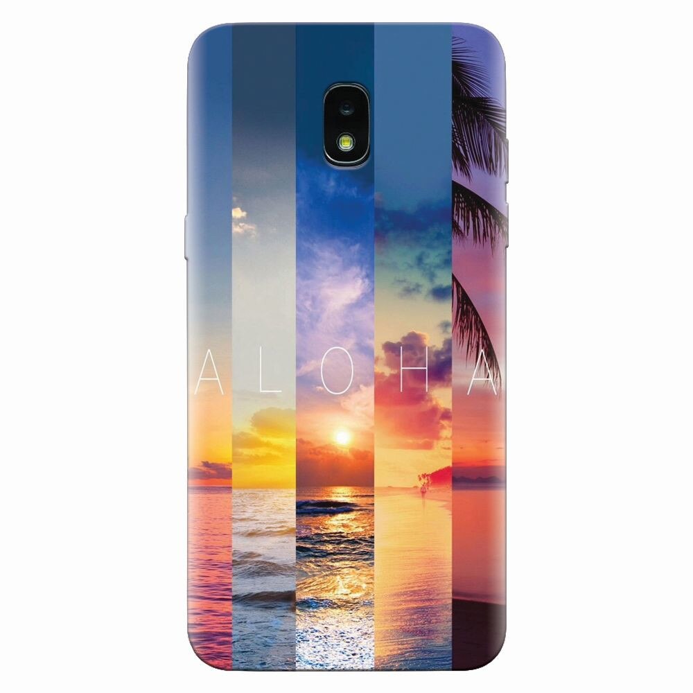 Husa silicon pentru Samsung Galaxy J3 2018, Aloha Summer Stripes