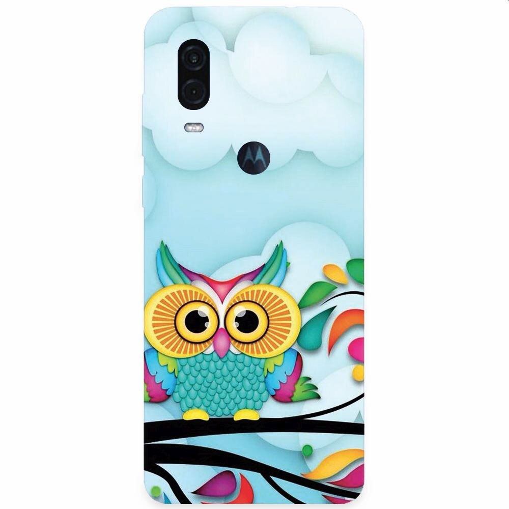 Husa silicon pentru Motorola One Vision, Owl 102