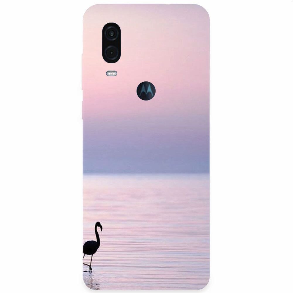 Husa silicon pentru Motorola One Vision, Flaminsgo Sunset