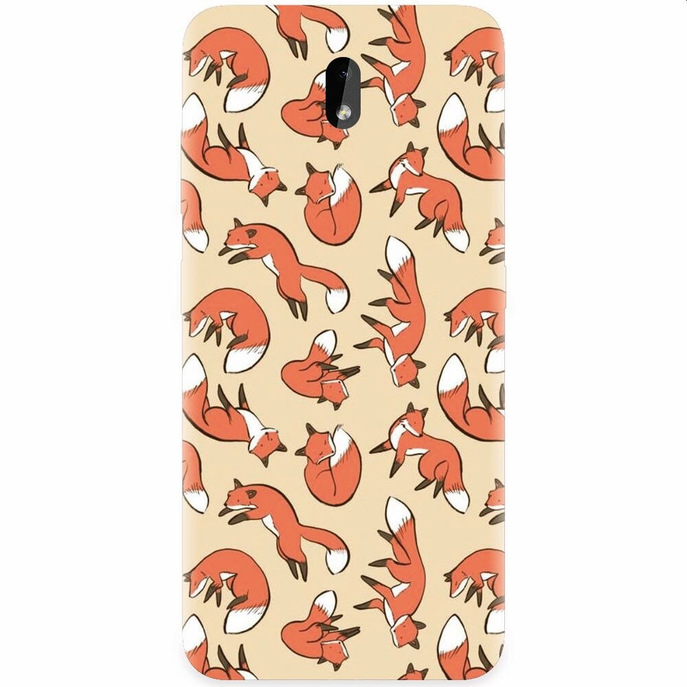 Husa silicon pentru Nokia 3.2, Red Foxes