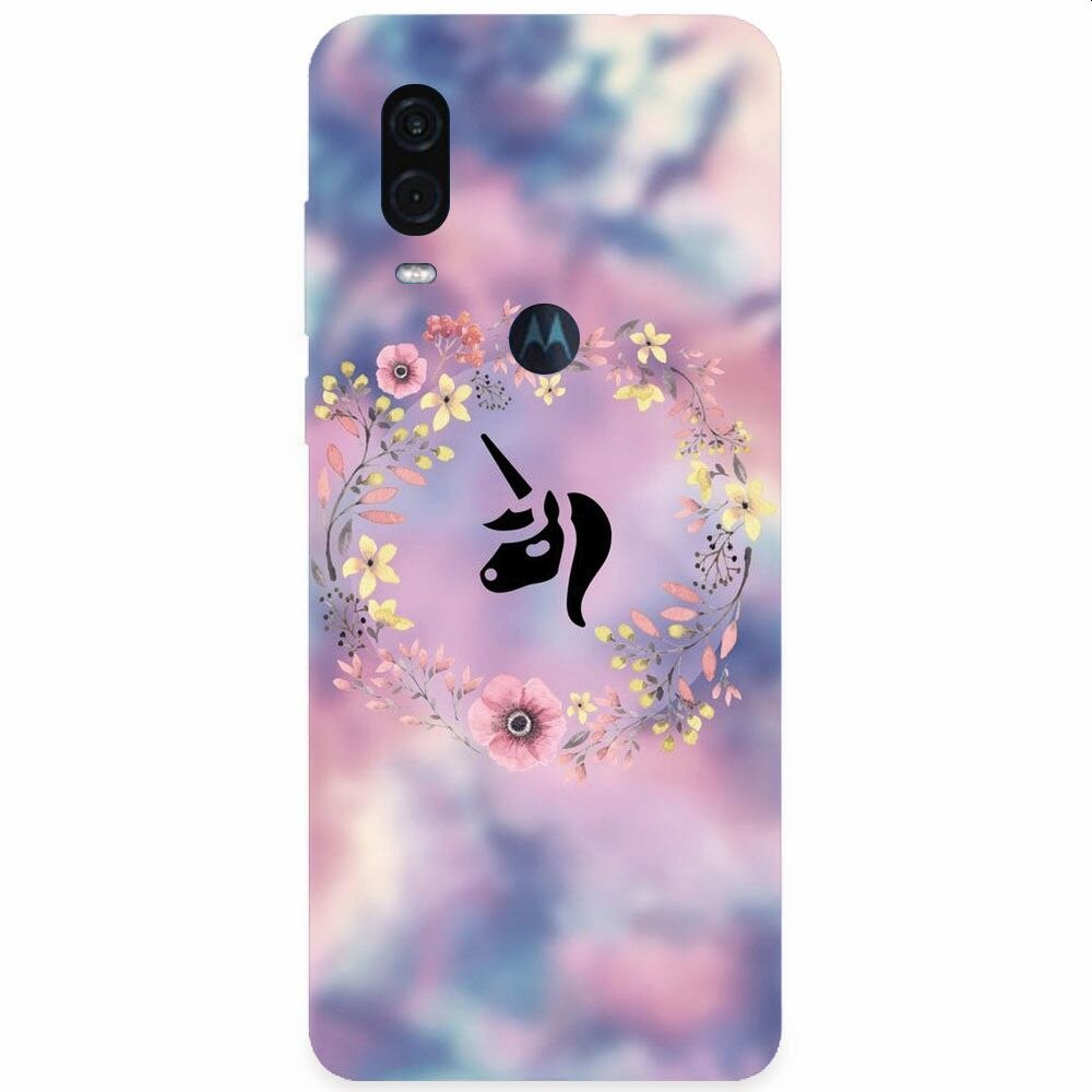 Husa silicon pentru Motorola One Vision, Unicorn Icon