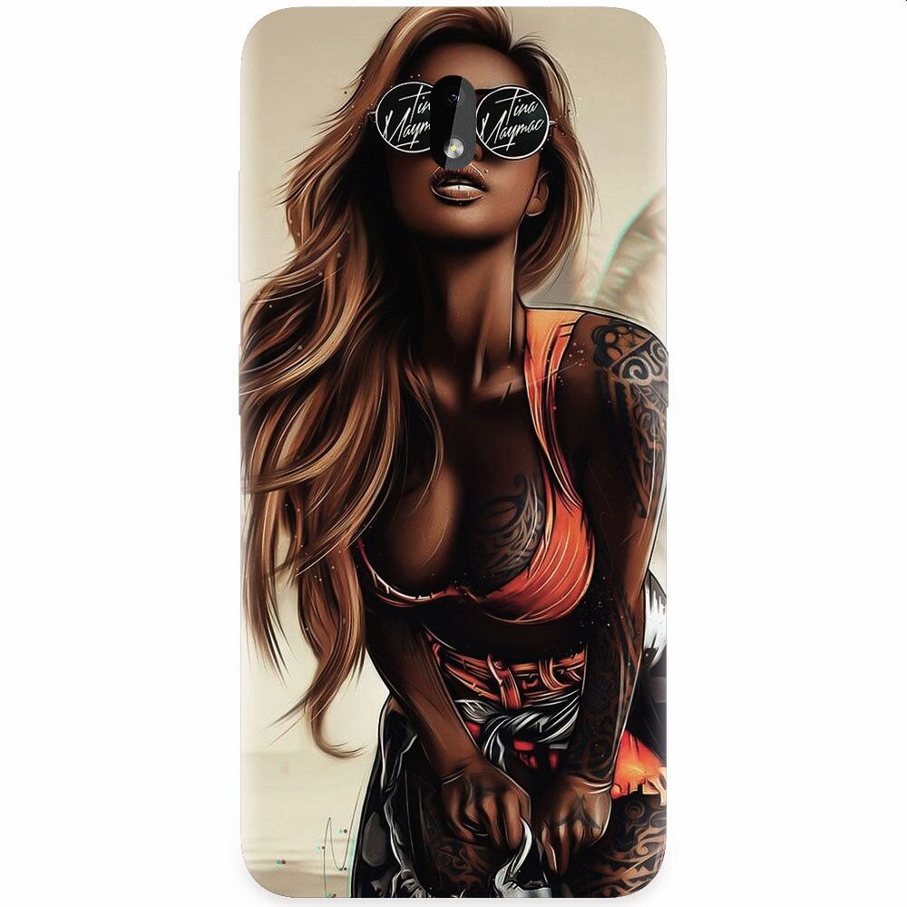 Husa silicon pentru Nokia 3.2, Tattoed Girl