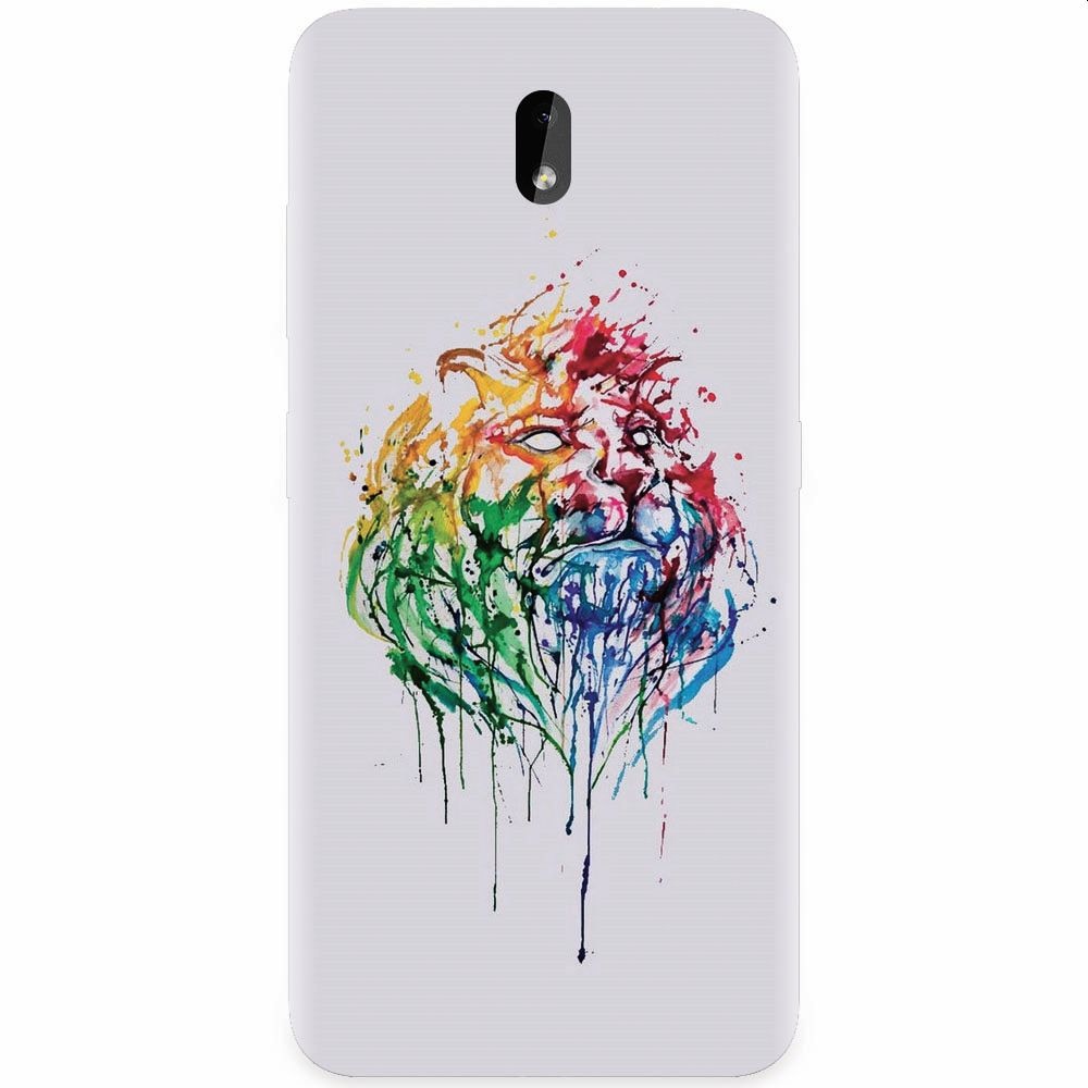 Husa silicon pentru Nokia 3.2, Paint Illustration Lion Head