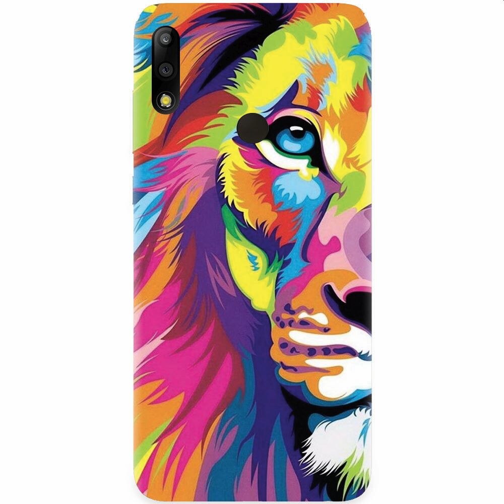 Husa silicon pentru Asus Zenfone Max Pro M2, Colorfull Lion 002