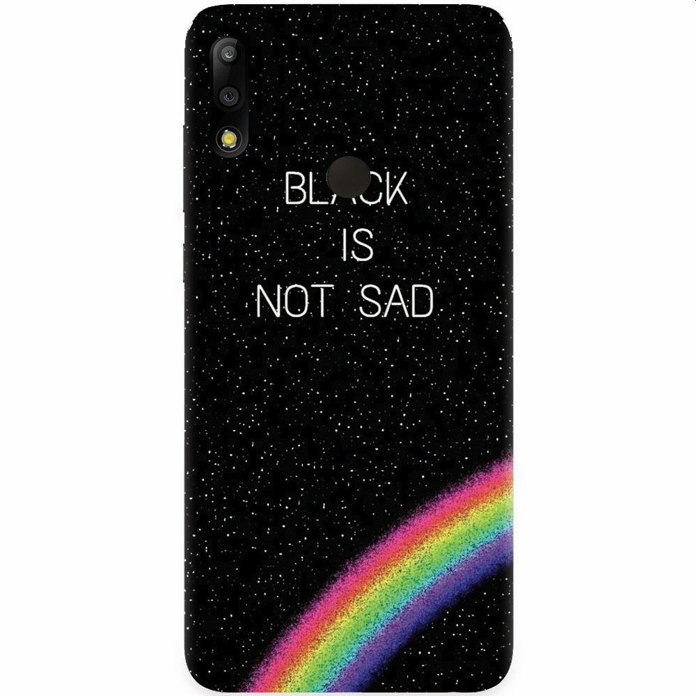 Husa silicon pentru Asus Zenfone Max Pro M2, Black Is Not Sad