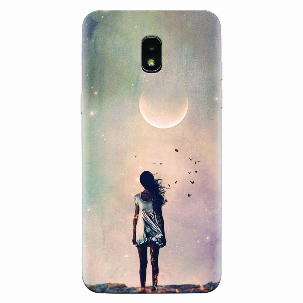 Husa silicon pentru Samsung Galaxy J3 2018, Alone Woman Cgi Hd K