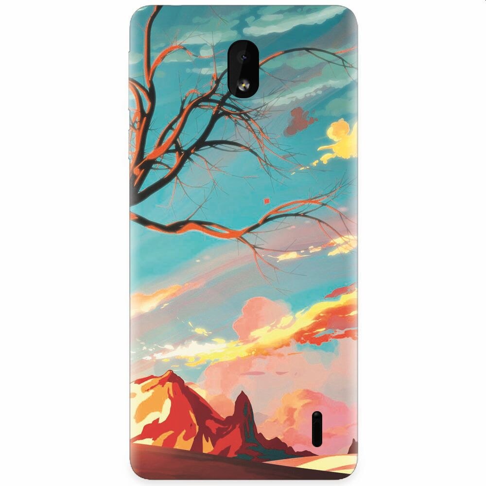 Husa silicon pentru Nokia 1 Plus, Artistic Landscape