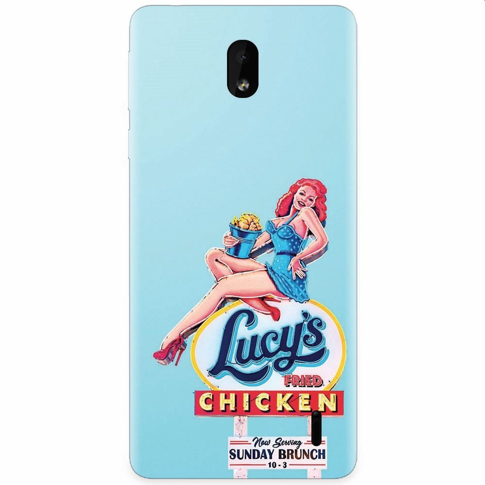 Husa silicon pentru Nokia 1 Plus, American Vintage Restaurant Sign