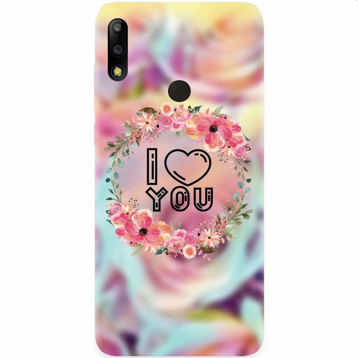 Силиконов калъф, съвместим с Asus Zenfone Max Pro M2, I Love You