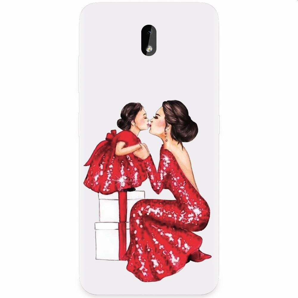 Husa silicon pentru Nokia 3.2, Double Red Dress