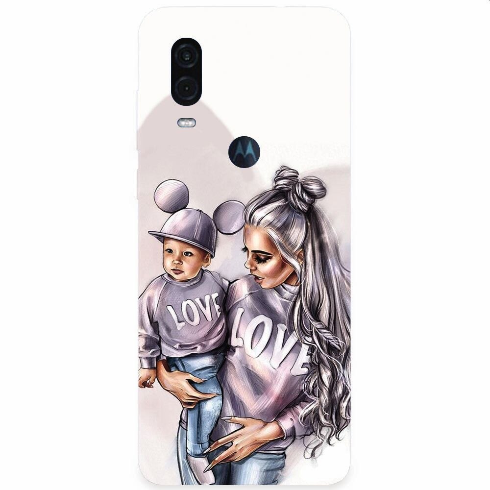 Husa silicon pentru Motorola One Vision, Mommy Love