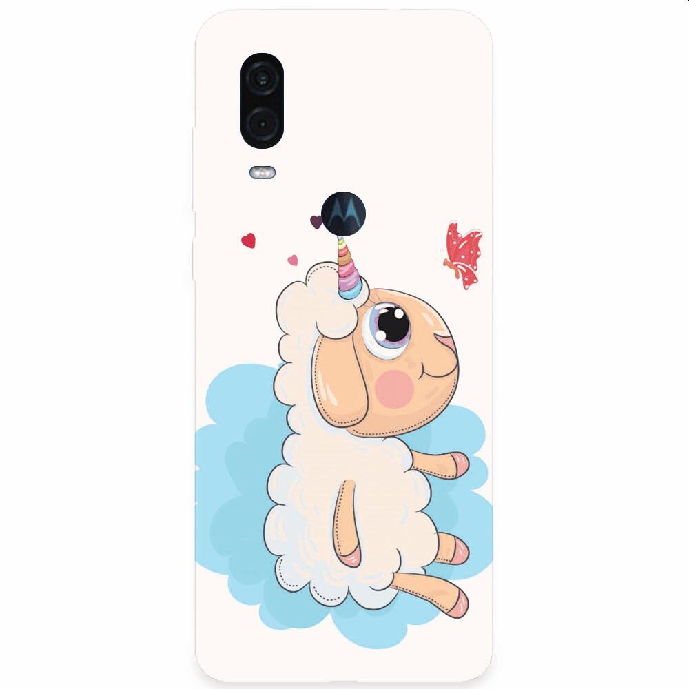 Husa silicon pentru Motorola One Vision, Sheep Star