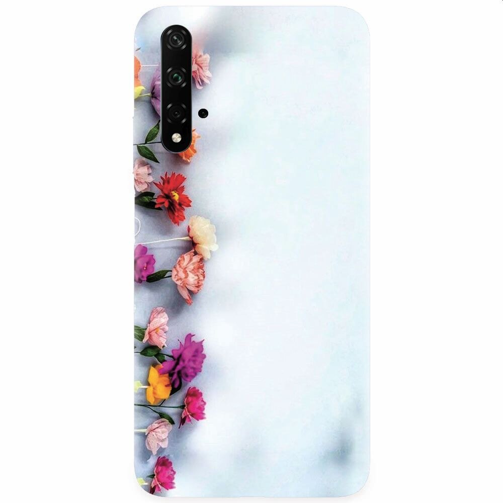 Husa silicon pentru Honor 20, Flowers