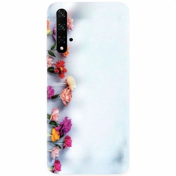 Husa silicon pentru Honor 20, Flowers Husa silicon pentru Honor 20, Flowers