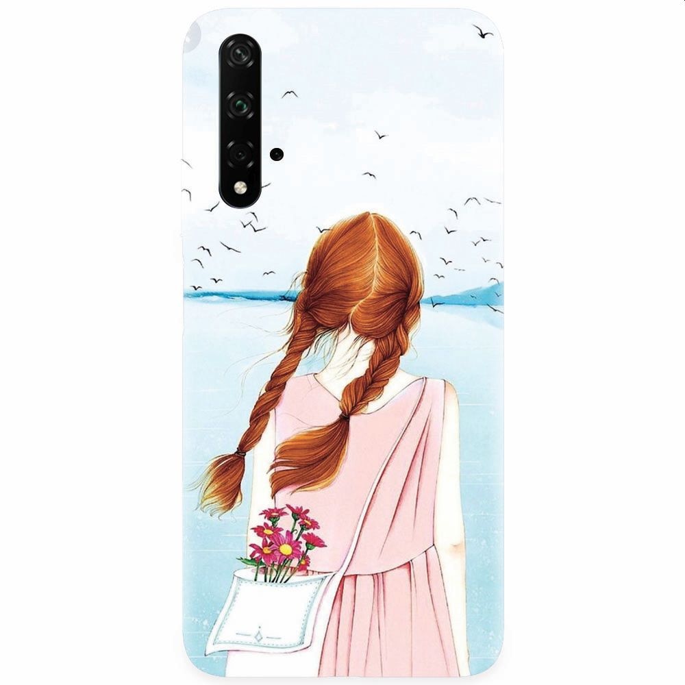 Husa silicon pentru Honor 20, Girl And Birds