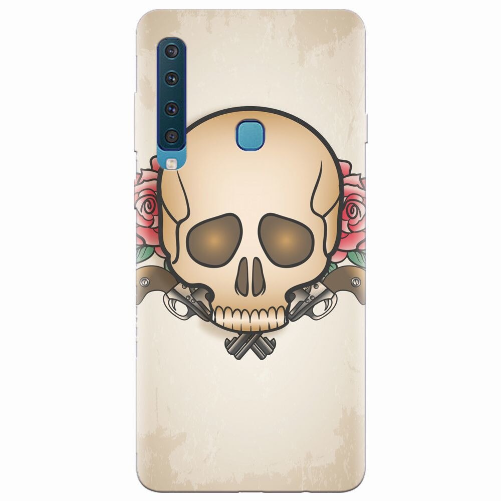 Husa silicon pentru Samsung Galaxy A9 2018, Skulls And Roses