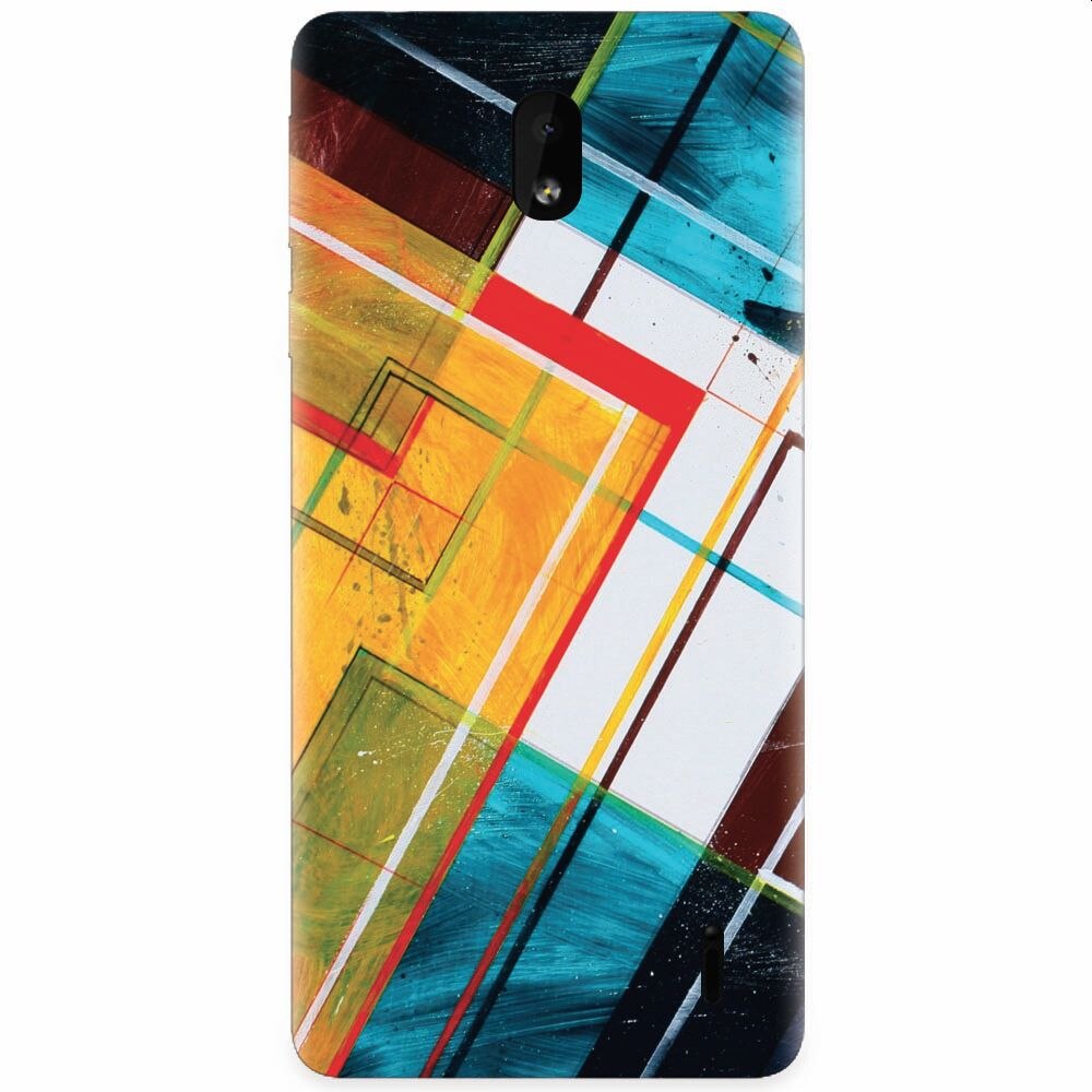 Husa silicon pentru Nokia 1 Plus, Abstraction Color Shape