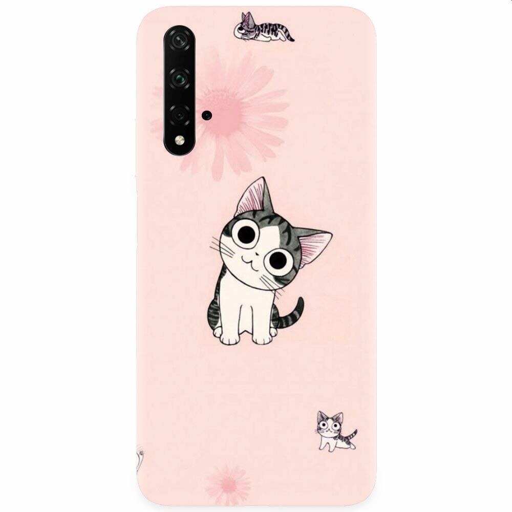 Husa silicon pentru Honor 20, Cute Cat 101