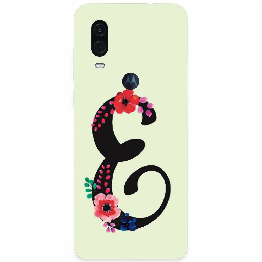Husa silicon pentru Motorola One Vision, Litera E