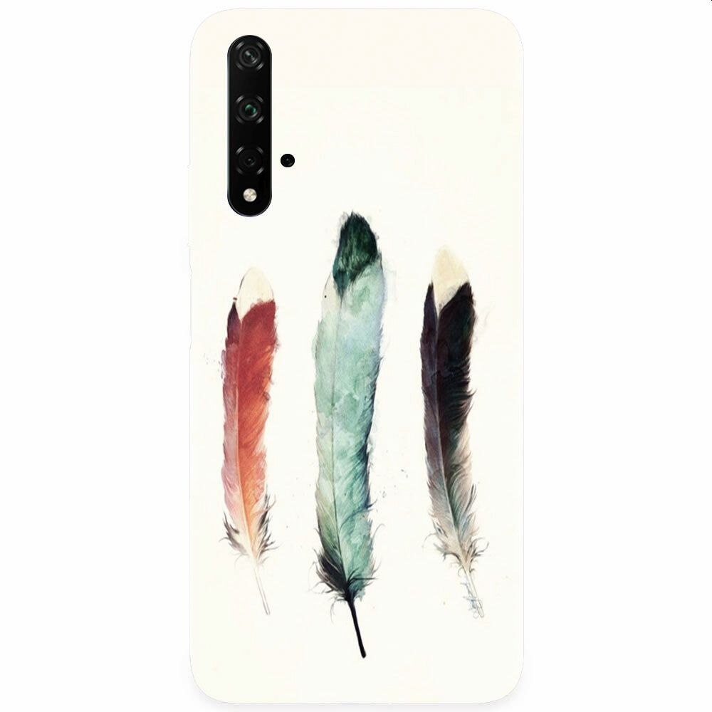 Husa silicon pentru Honor 20, Three Feathers