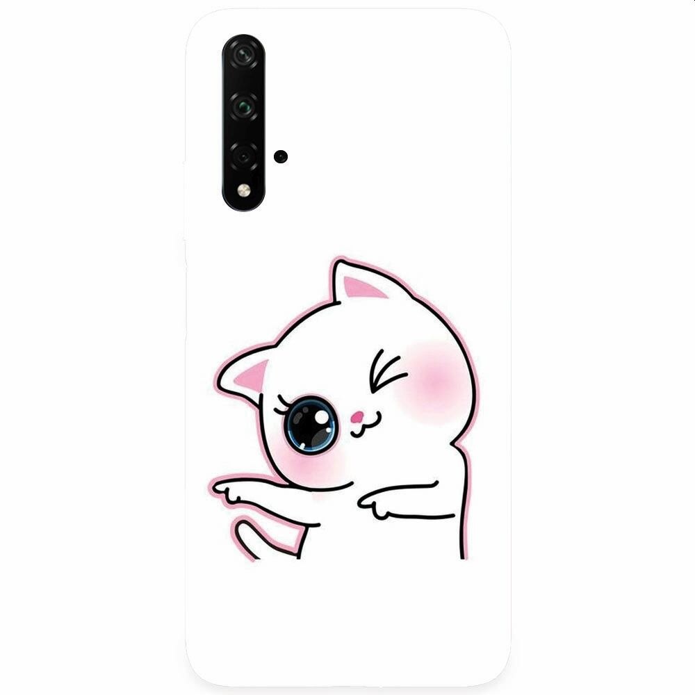 Husa silicon pentru Honor 20, Cute Kitty
