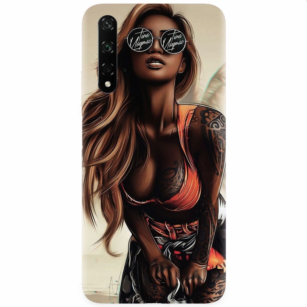 Husa silicon pentru Honor 20, Tattoed Girl