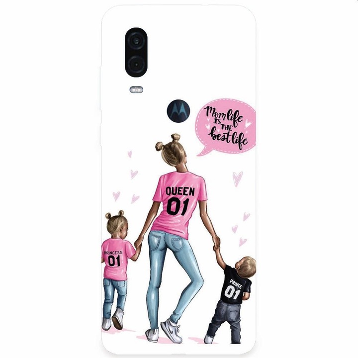 Силиконов калъф за Motorola One Vision, Mom Life