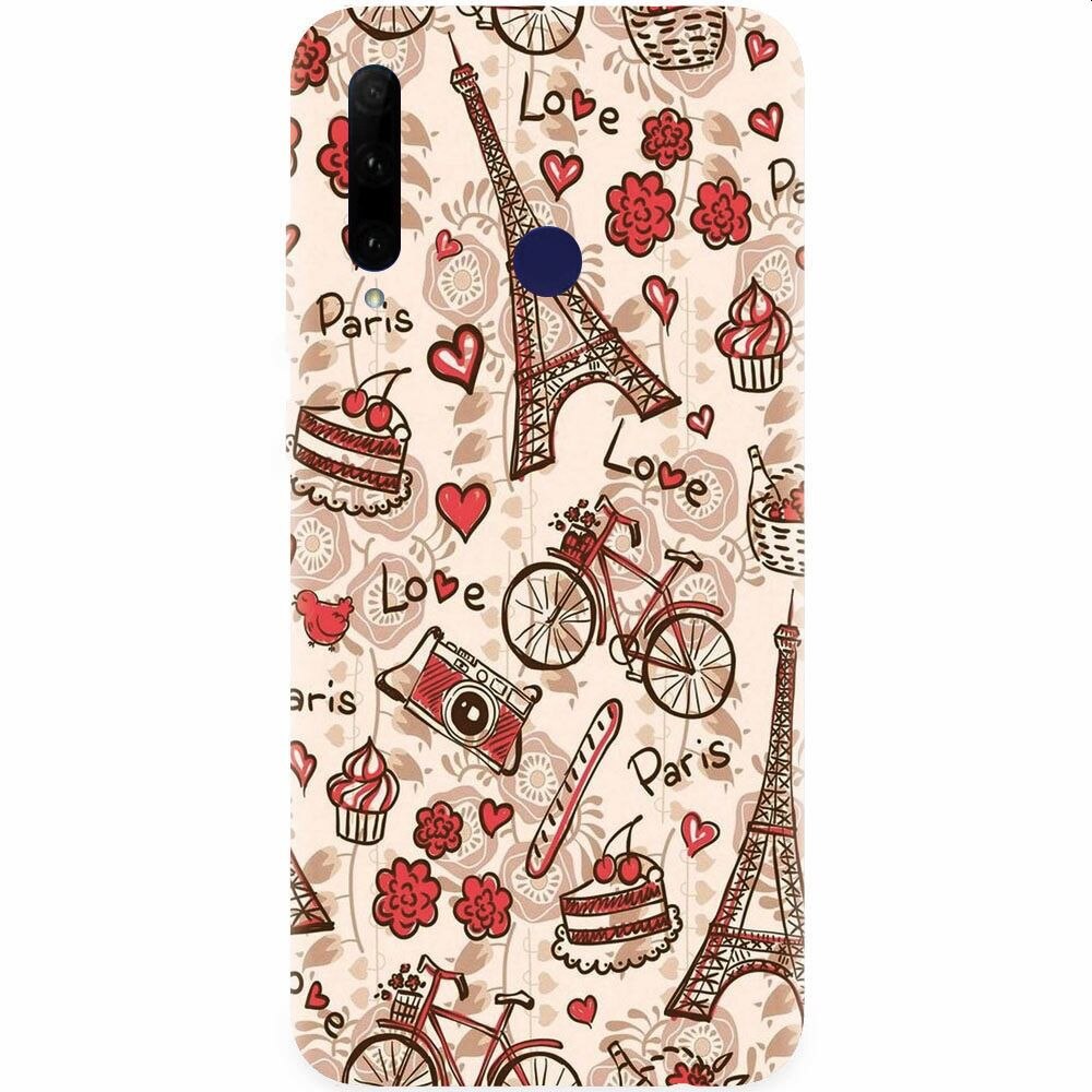 Husa silicon pentru Honor 20 Lite, Paris Love
