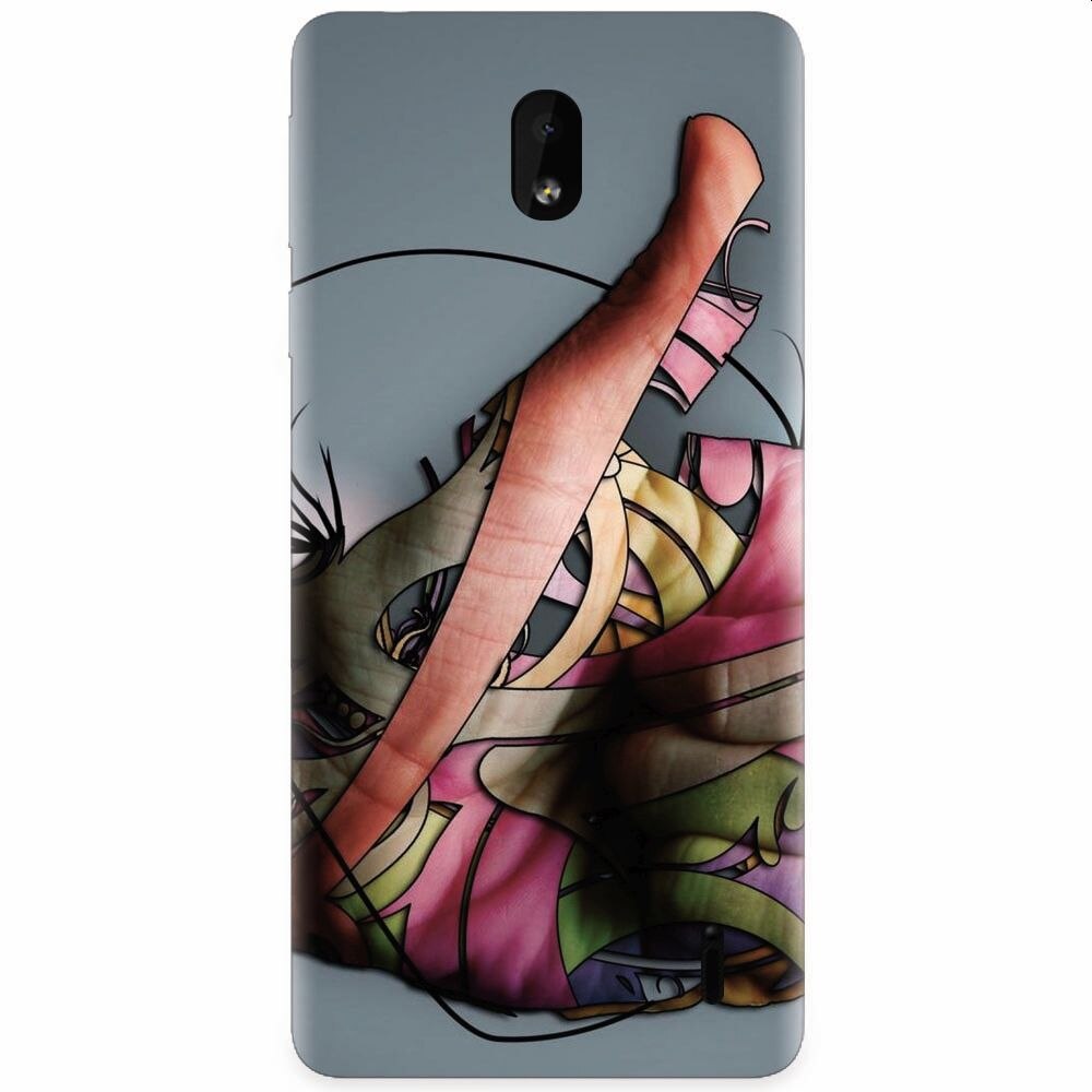 Husa silicon pentru Nokia 1 Plus, Abstract Minimalistic Hands