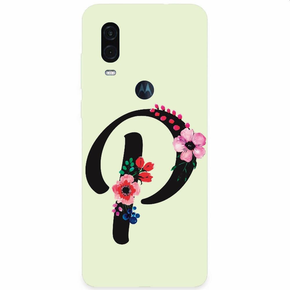 Husa silicon pentru Motorola One Vision, Litera P