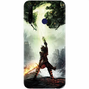 Husa silicon pentru Honor 20 Lite, Green Dragon Husa silicon pentru Honor 20 Lite, Green Dragon