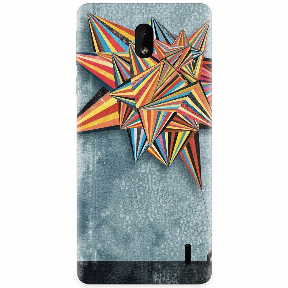 Husa silicon pentru Nokia 1 Plus, Abstract Colorful Balloon Triangles