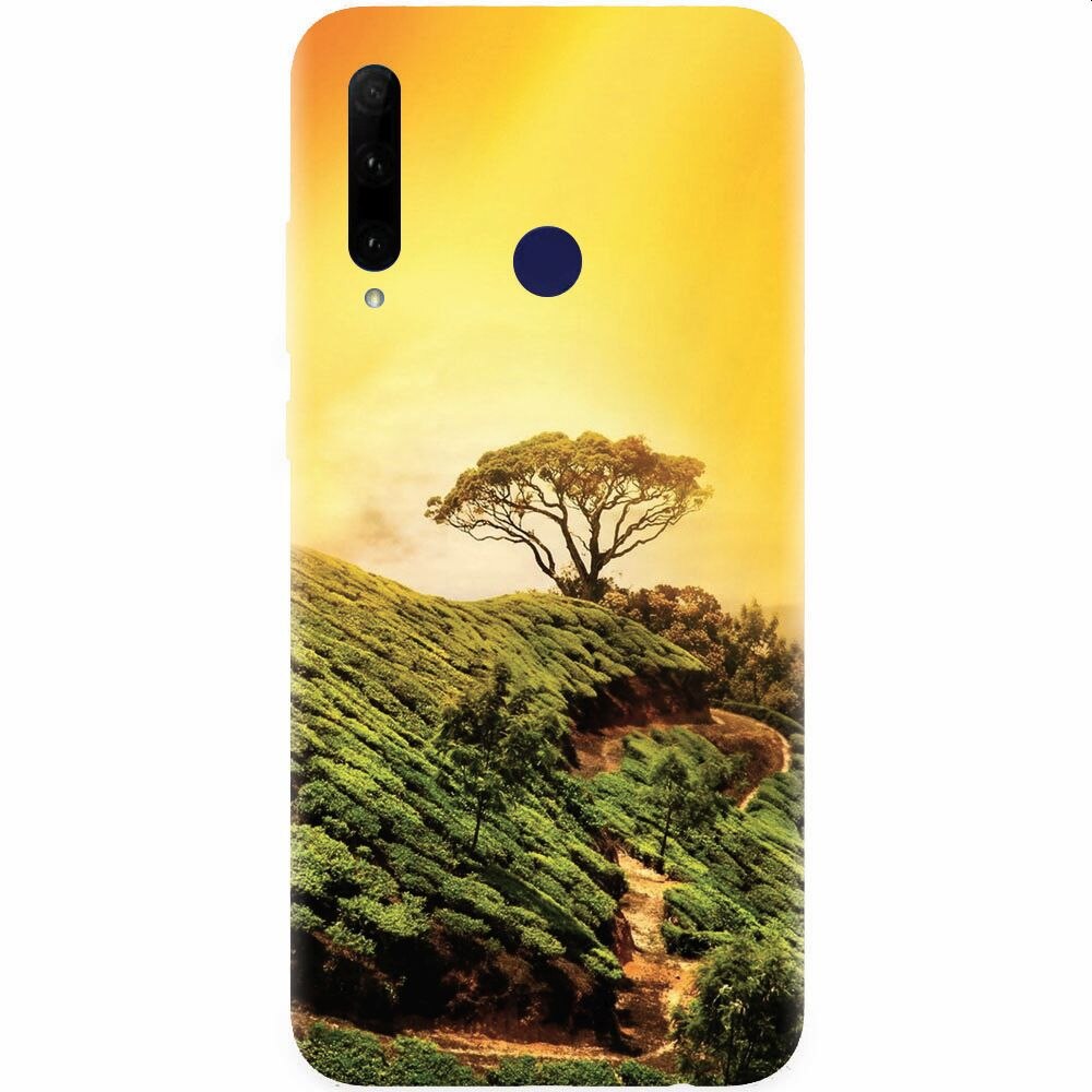 Husa silicon pentru Honor 20 Lite, Hill Top Tree Golden Light