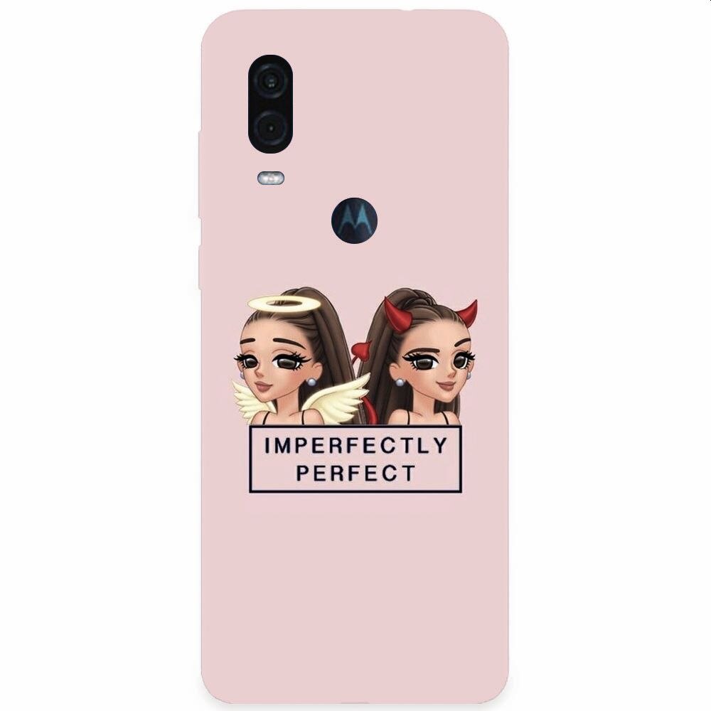 Husa silicon pentru Motorola One Vision, Imperfectly Perfect Pink