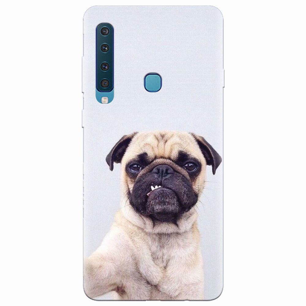 Husa silicon pentru Samsung Galaxy A9 2018, Simple Pug Selfie